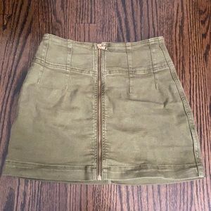 Cute, green mini skirt from free people